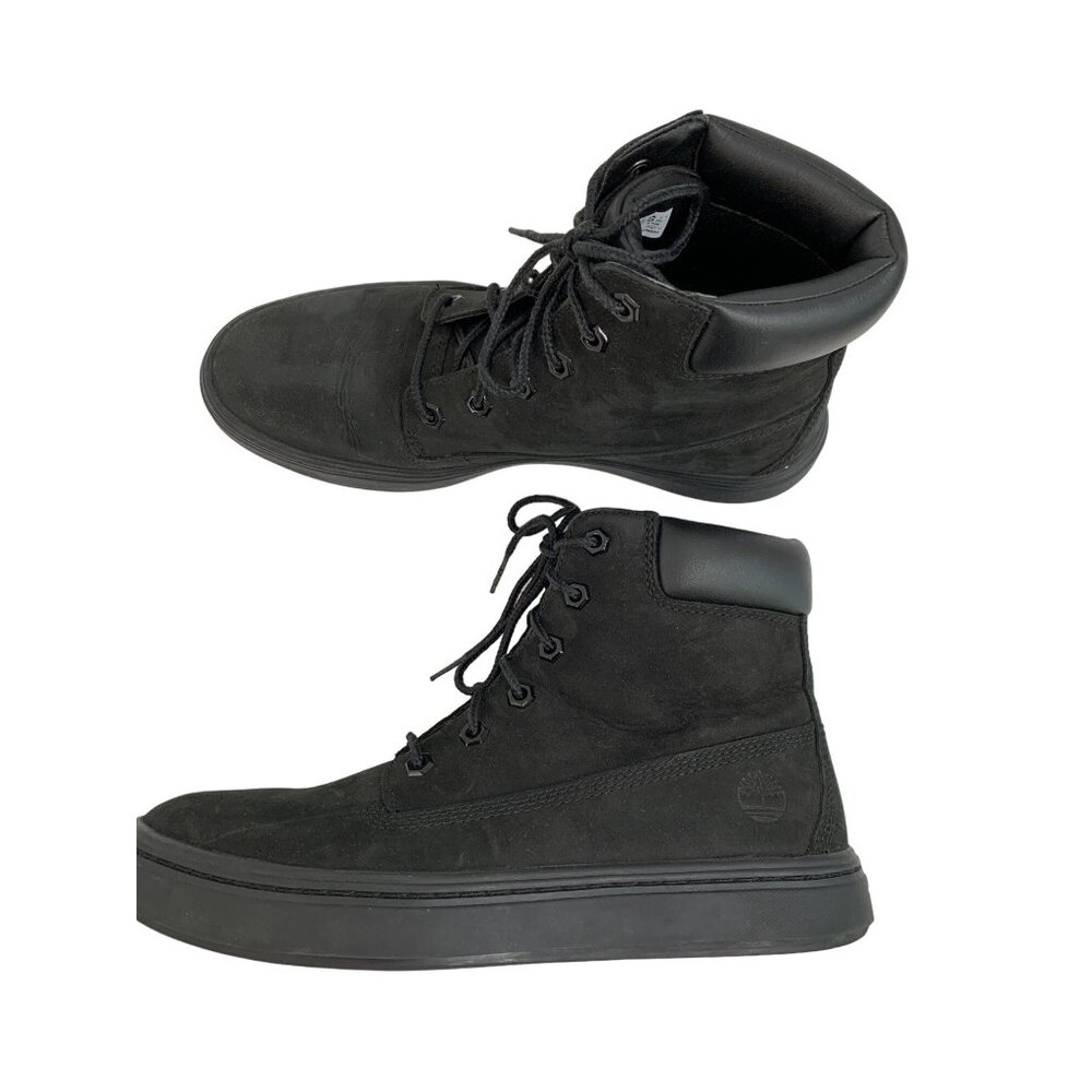 Womens 8.5 Timerland Black Suede Leather Combat Boots
